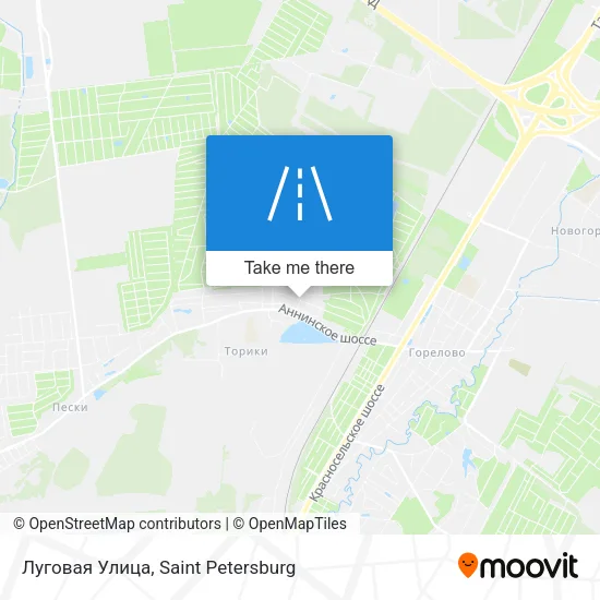 Луговая Улица map