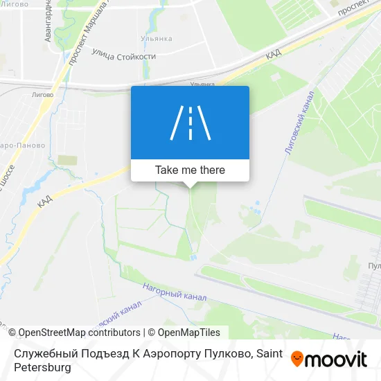 Служебный Подъезд К Аэропорту Пулково map
