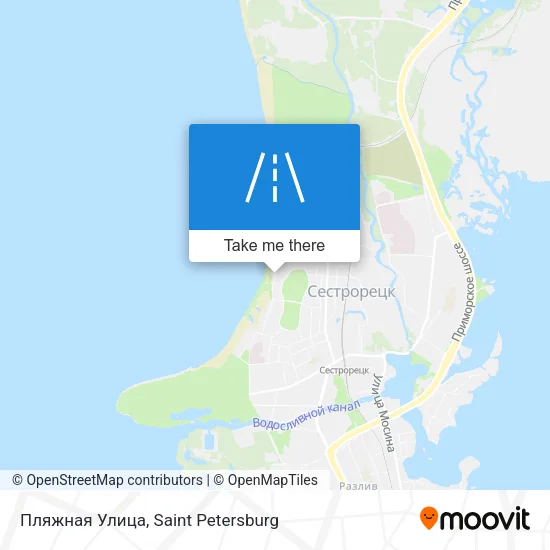 Пляжная Улица map