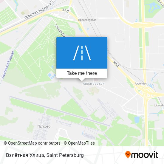 Взлётная Улица map
