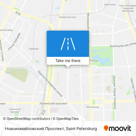 Новоизмайловский Проспект map