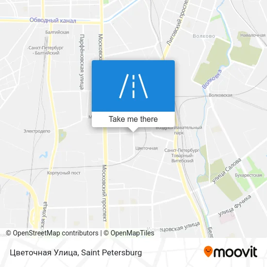 Цветочная Улица map