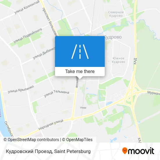 Кудровский Проезд map