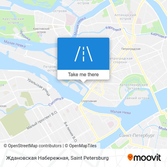 Ждановская Набережная map