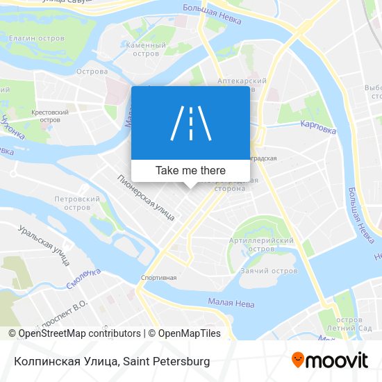 Колпинская Улица map