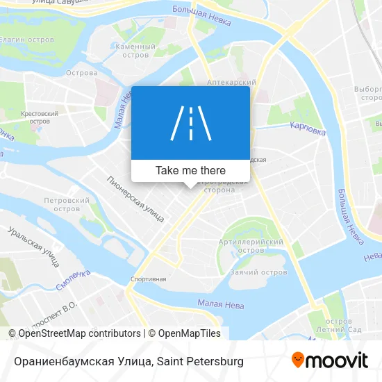 Ораниенбаумская Улица map