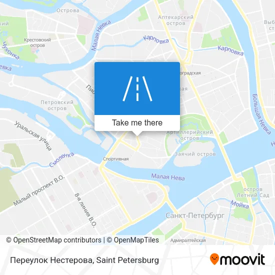 Переулок Нестерова map