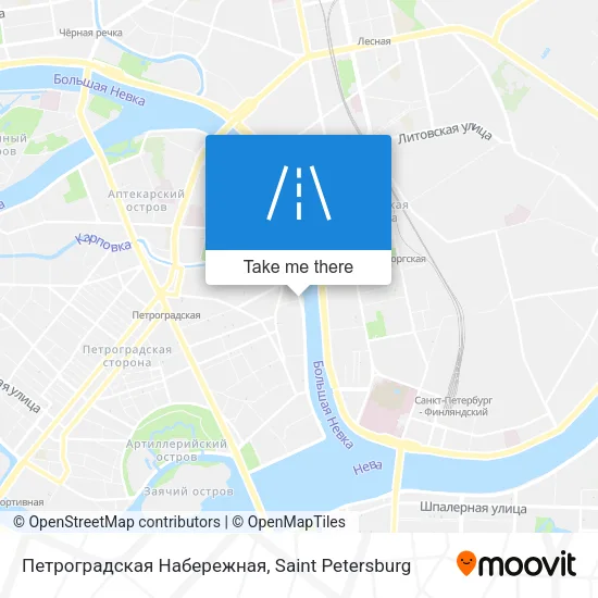 Петроградская Набережная map