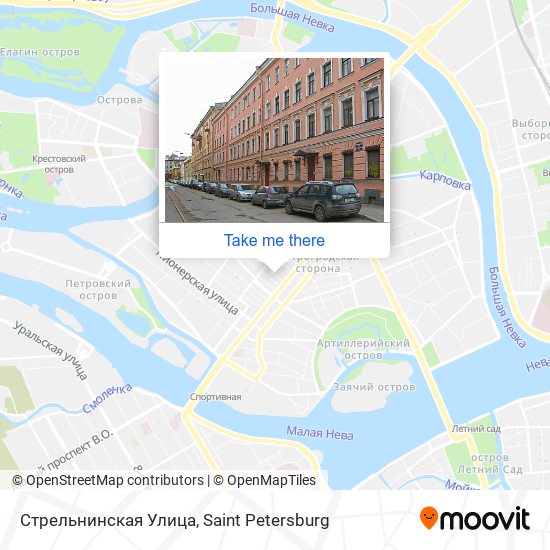 Стрельнинская Улица map