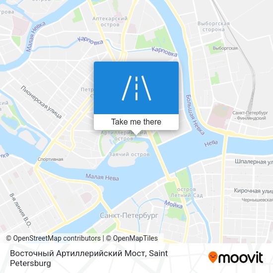 Восточный Артиллерийский Мост map