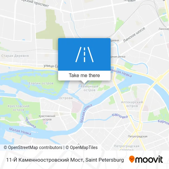 11-Й Каменноостровский Мост map