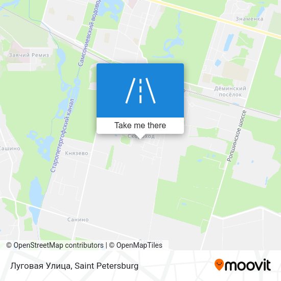 Луговая Улица map