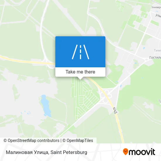 Малиновая Улица map