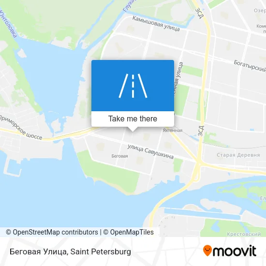 Беговая Улица map