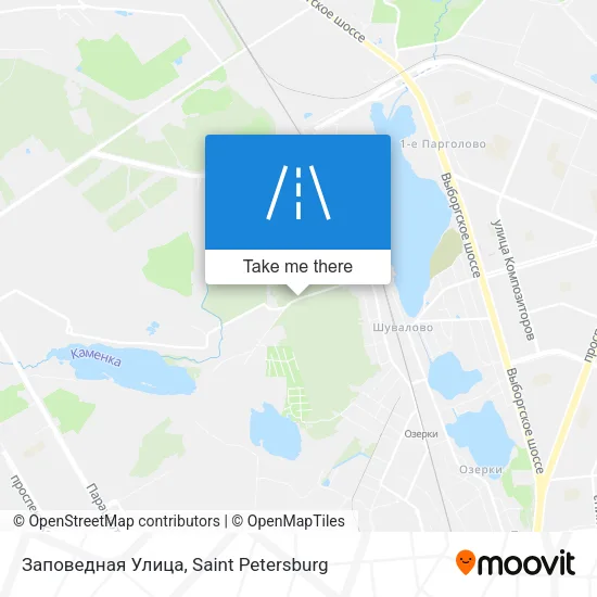 Заповедная Улица map