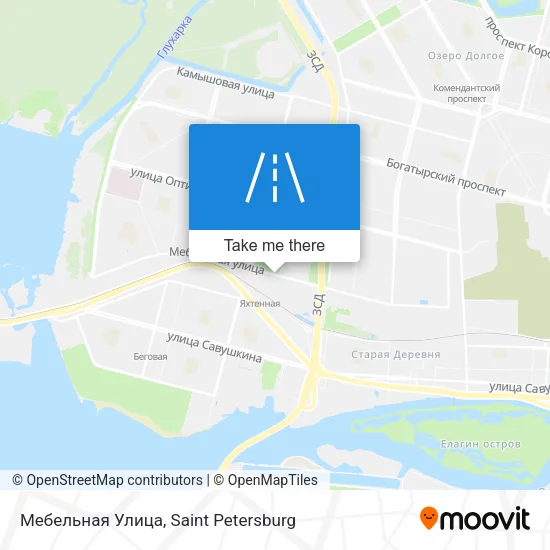 Мебельная Улица map