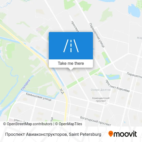 Проспект Авиаконструкторов map