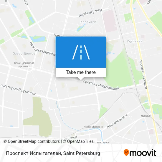Проспект Испытателей map
