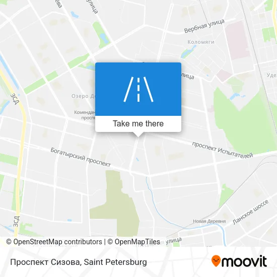Проспект Сизова map