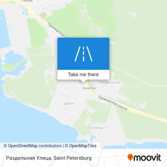 Раздельная Улица map