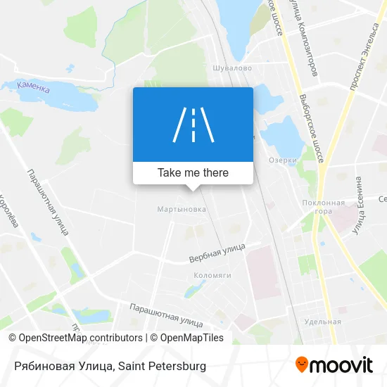 Рябиновая Улица map