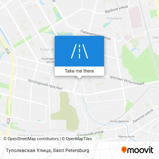 Туполевская Улица map