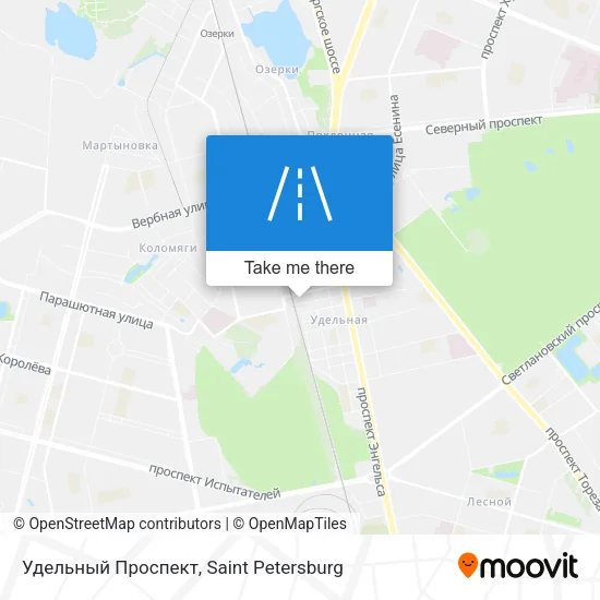Удельный Проспект map