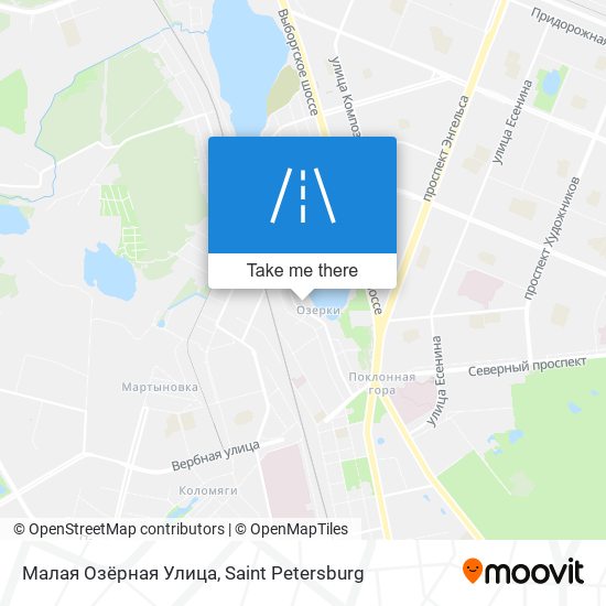 Малая Озёрная Улица map