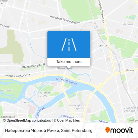 Набережная Чёрной Речки map