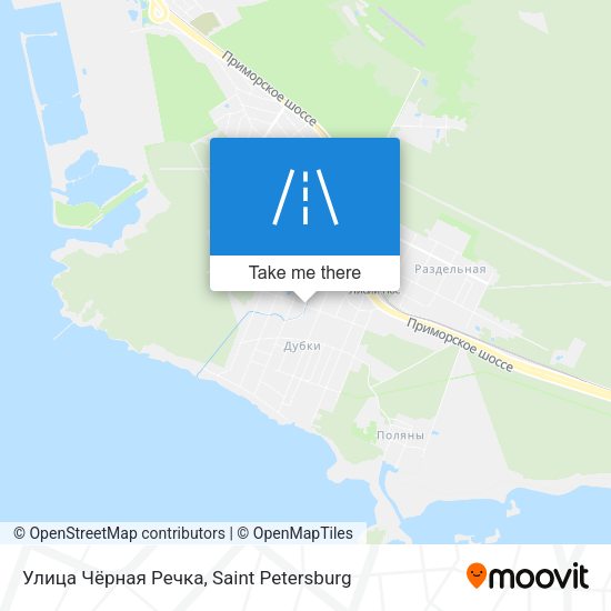 Улица Чёрная Речка map