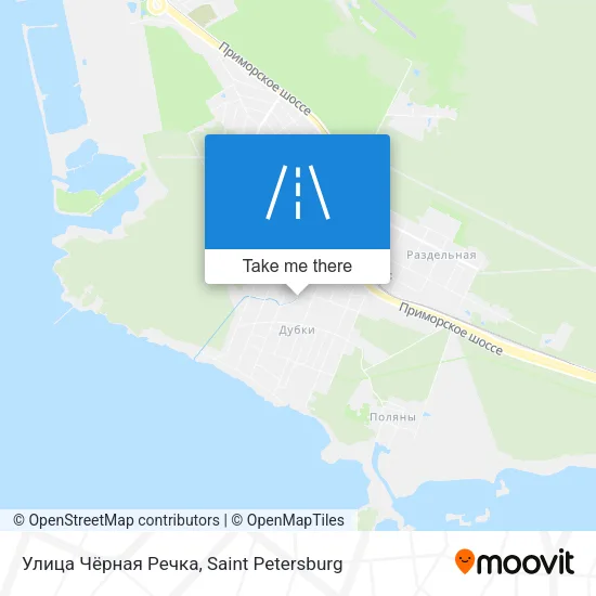 Улица Чёрная Речка map
