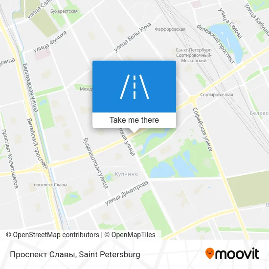 Проспект Славы map