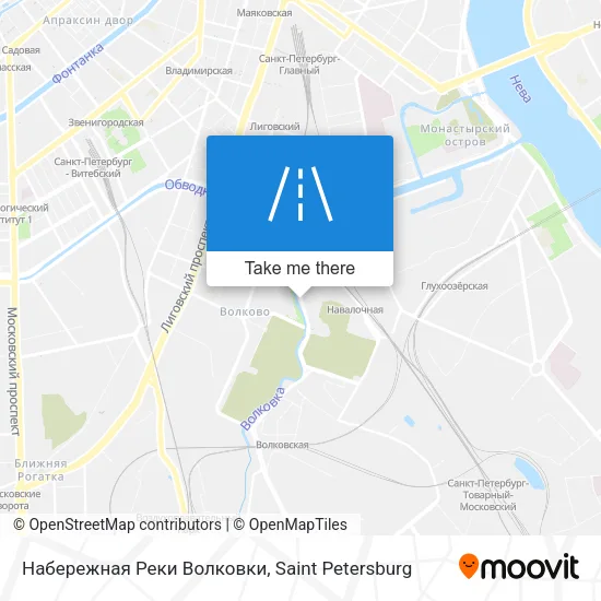 Набережная Реки Волковки map