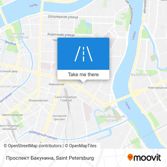 Проспект Бакунина map