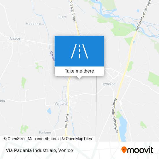 Via Padania Industriale map