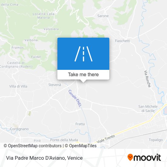 Via Padre Marco D'Aviano map