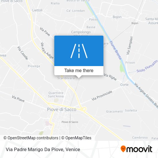 Via Padre Marigo Da Piove map