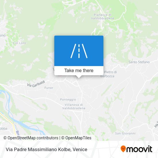 Via Padre Massimiliano Kolbe map