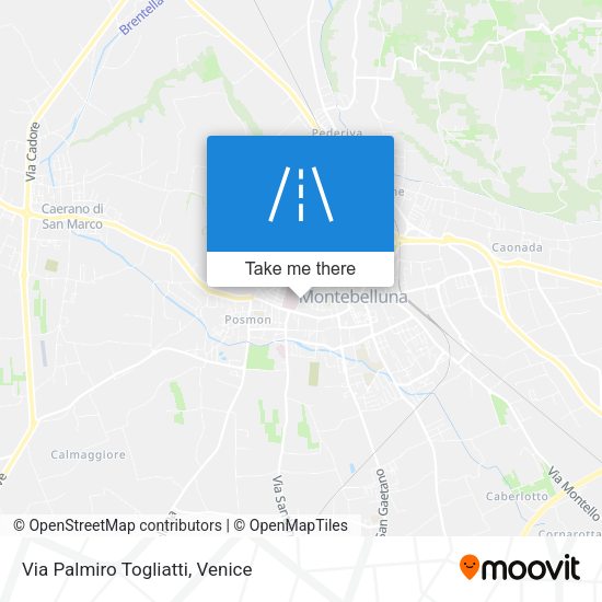 Via Palmiro Togliatti map