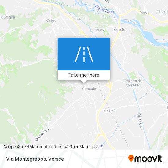 Via Montegrappa map