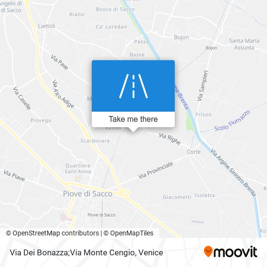 Via Dei Bonazza;Via Monte Cengio map