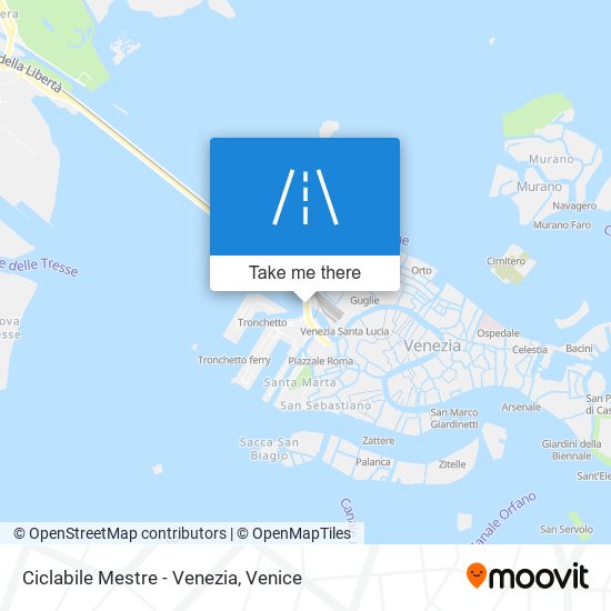 Ciclabile Mestre - Venezia map