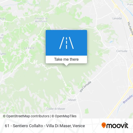 61 - Sentiero Collalto - Villa Di Maser map