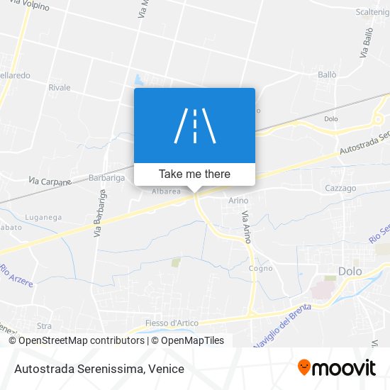 Autostrada Serenissima map
