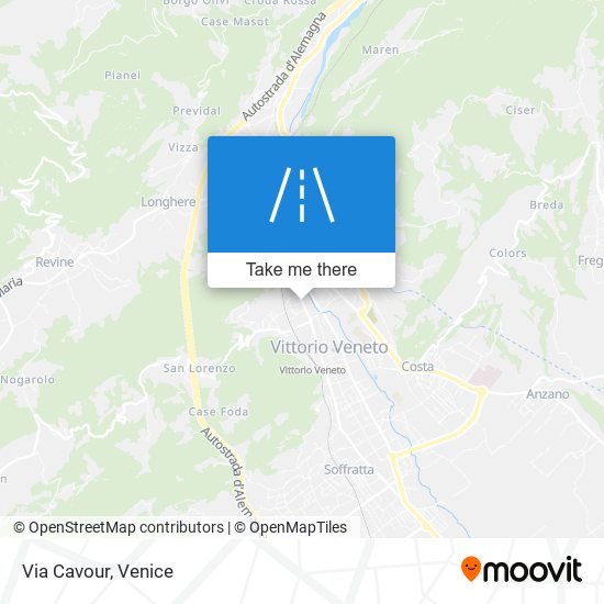 Via Cavour map