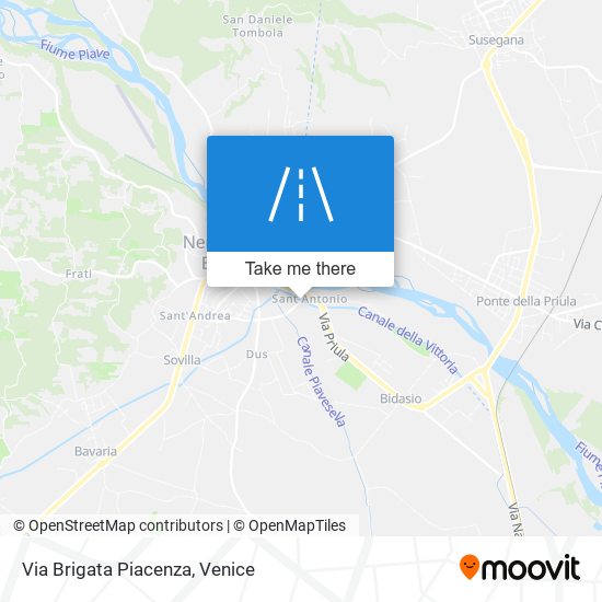 Via Brigata Piacenza map