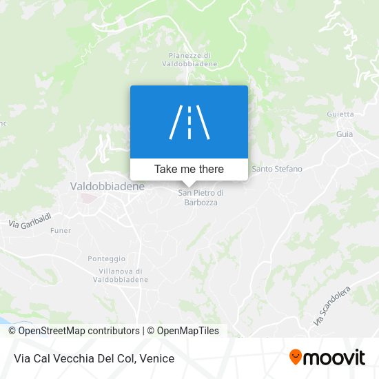 Via Cal Vecchia Del Col map