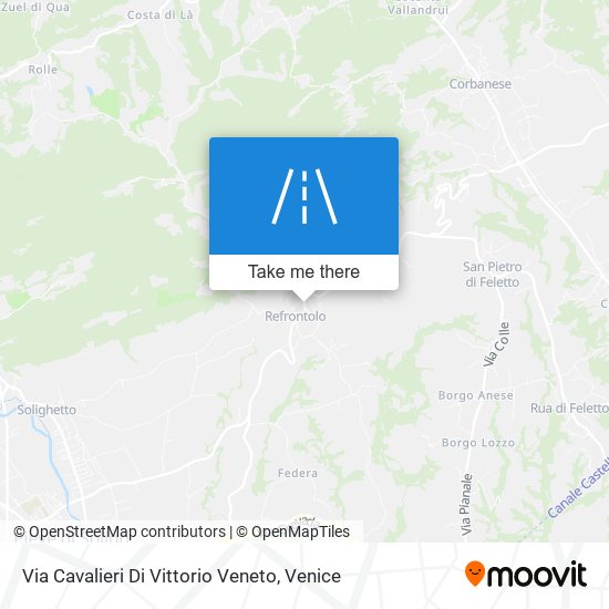 Via Cavalieri Di Vittorio Veneto map