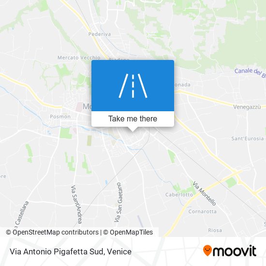 Via Antonio Pigafetta Sud map