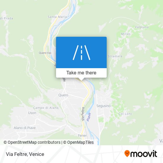 Via Feltre map